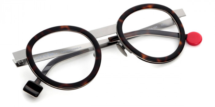 Sabine Be™ Be Lucky 191 47 - Shiny Dark Tortoise/White/Shiny Dark Tortoise/Polished Ruthenium