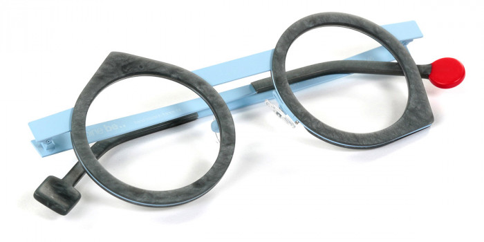 Sabine Be™ Be Yoon 518 43 - Matte Marble Mouse Gray/Pastel Blue Satin