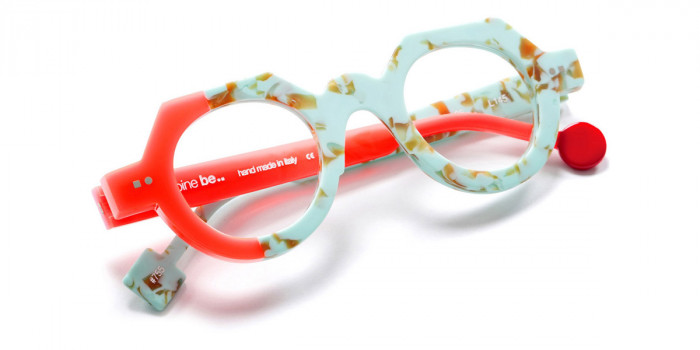 Sabine Be™ Be Zoulou 755 43 - Matte Marbled Turquoise/Shiny Miami Neon Orange