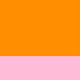 Shiny Neon Miami Orange/Satin Baby Pink