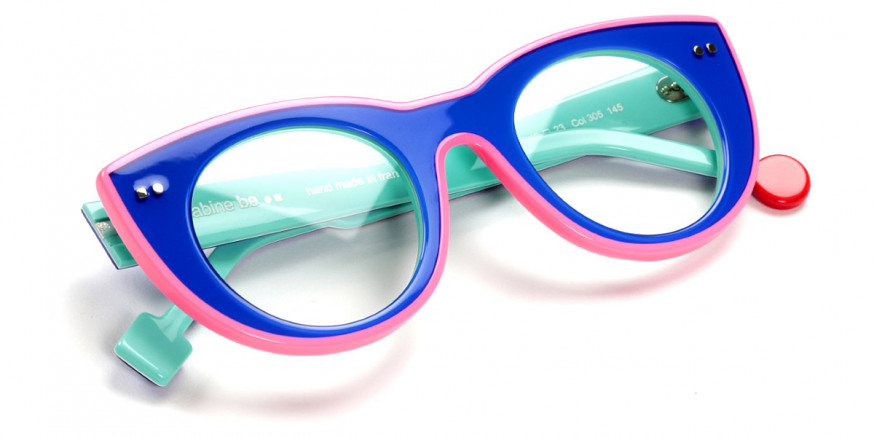 Sabine Be™ Be Cute Line 305 49 - Shiny Translucent Majorelle Blue/White/Shiny Turquoise/Shiny Neon Pink