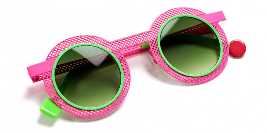 Sabine Be™ Be Gipsy Hole Sun 504 43 - Neon Pink Perforated Satin/Neon Green Satin