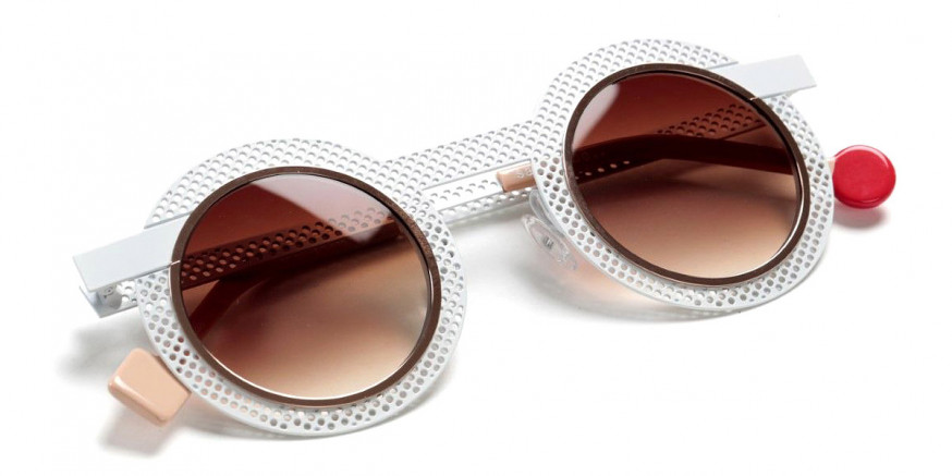 Sabine Be™ Be Gipsy Hole Sun 505 43 - Satin White Perforated/Polished Rose Gold