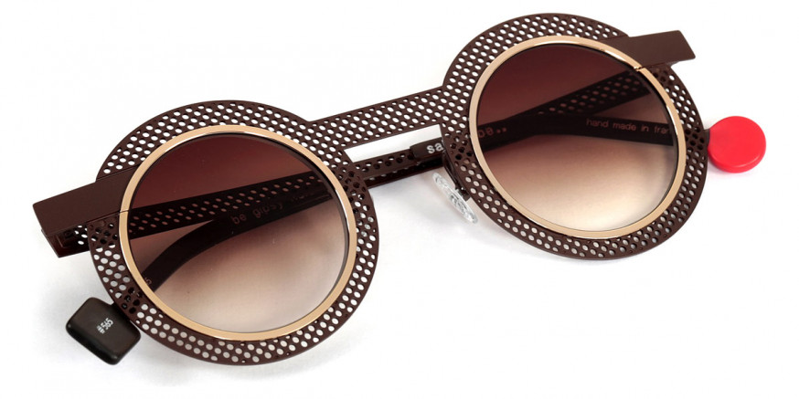 Sabine Be™ Be Gipsy Hole Sun 565 43 - Satin Dark Chocolate Perforated/Polished Yellow Gold