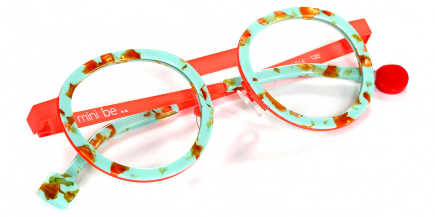 Sabine Be™ Mini Be Lucky 514 43 - Matte Marbled Turquoise/Satin Neon Orange