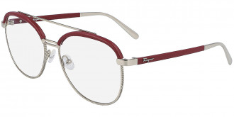 Color: Light Gold/Burgundy Leather (744) - Salvatore Ferragamo SFGSF2195L74457