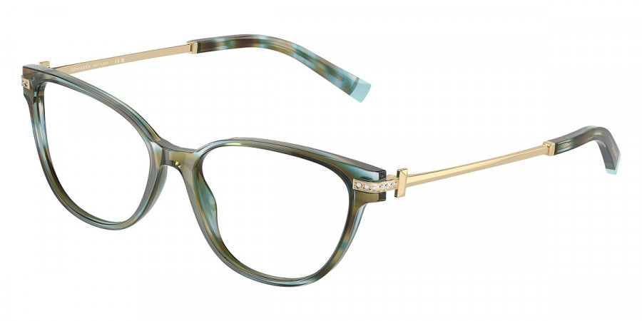 Tiffany TF2223B 8124 54 Ocean Turquoise Pale Gold Eyeglasses