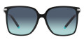 Black on Tiffany Blue/Silver / Azure Gradient Blue