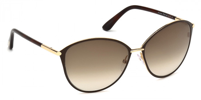 Tom Ford™ FT0320 Penelope 28F 59 - Shiny Rose Gold/Shiny Dark Brown Coating