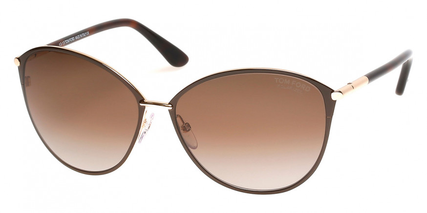 Tom Ford™ FT0320 Penelope 28H 59 - Shiny Rose Gold/Shiny Dark Brown