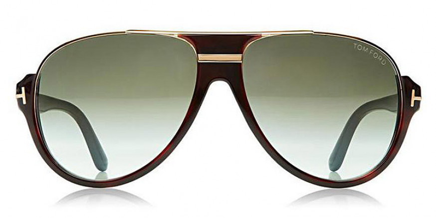 Tom Ford™ FT0334 Dimitry 56K 59 - Shiny Dark Havana/Shiny Rose Gold