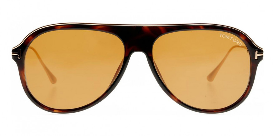 Tom Ford™ FT0624 Nicholai-02 52E 57 - Shiny Classic Dark Havana/Shiny Rose Gold