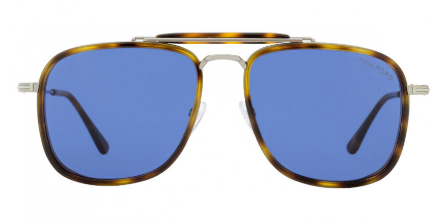 Tom Ford™ FT0665 Huck 53V 58 - Shiny Blonde Havana Acetate/Light Ruthenium