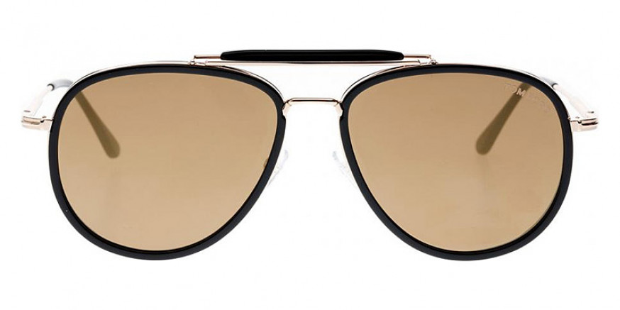 Tom Ford™ FT0666 Tripp 01G 58 - Shiny Black Acetate/Shiny Rose Gold