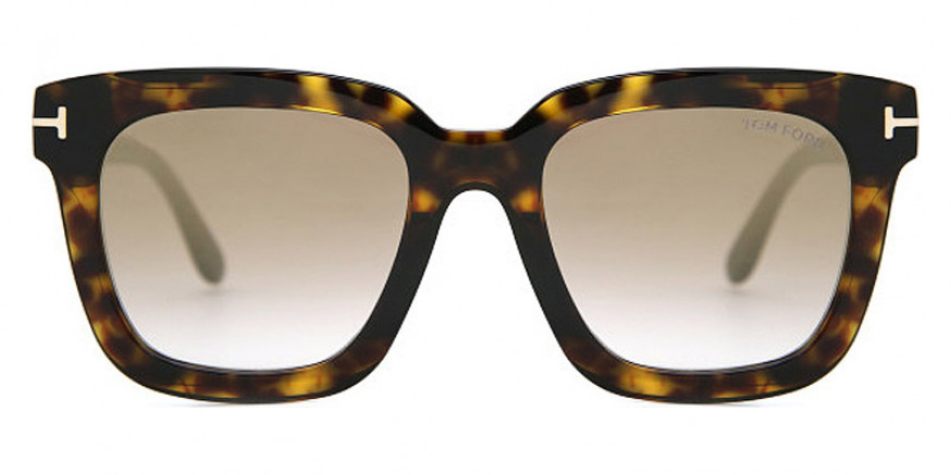 Tom Ford™ FT0690 Sari 52F 52 - Shiny Classic Dark Havana