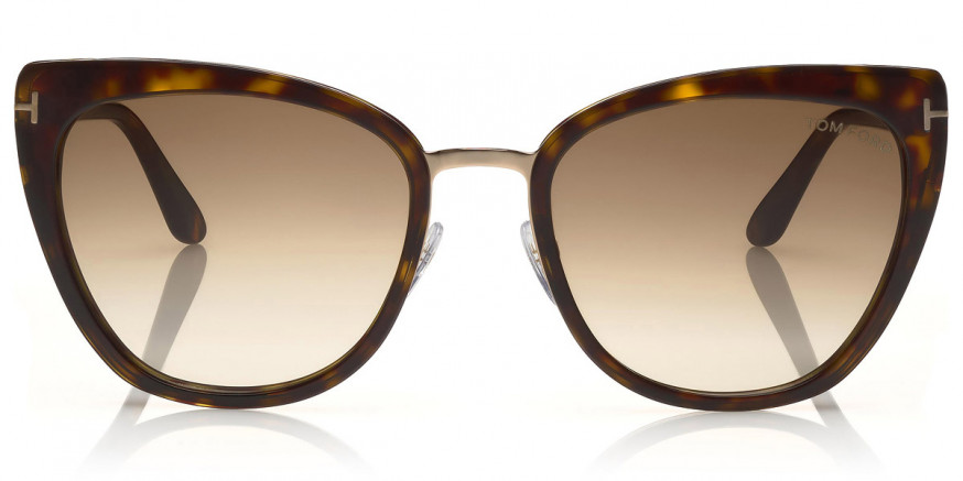 Tom Ford FT0717 Simona 52F 57 Shiny Dark Havana Rose Gold