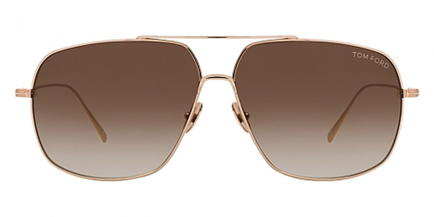 Tom Ford™ FT0746 John-02 28K 62 - Shiny Rose Gold Titanium