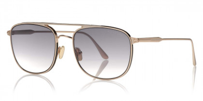 Tom Ford™ FT0827 Jake 28B 56 Shiny Rose Gold with Black Sunglasses