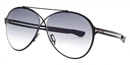 Color: Shiny Black with Matte Black (01B) - Tom Ford FT0828Rocco01B62