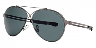 Tom Ford™ FT0828 Rocco 12V 62 - Shiny Dark Ruthenium with Matte Black