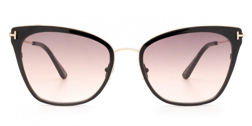 Tom Ford™ FT0843 Faryn 01F 56 - Shiny Black with Shiny Rose Gold