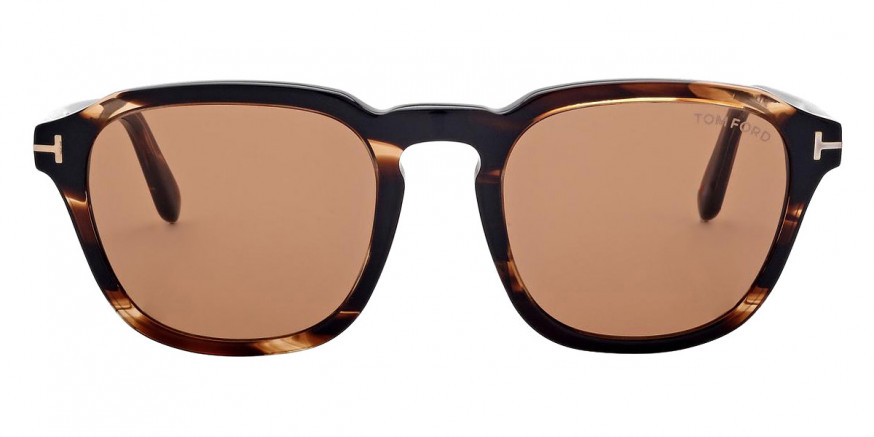 Tom Ford™ FT0931 Avery 56E 52 - Shiny Warm Brown With Amber Stripes