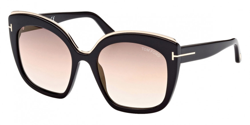 Tom Ford™ FT0944 Chantalle 01G 55 - Black with Rose Gold