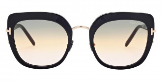 Color: Shiny Black and Rose Gold (01B) - Tom Ford FT0945Virginia01B55