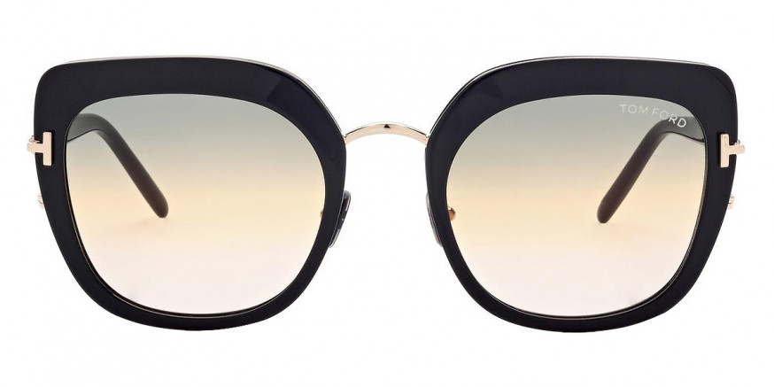 Tom Ford™ FT0945 Virginia 01B 55 - Shiny Black and Rose Gold