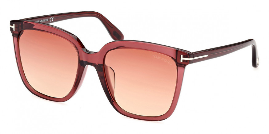 Tom Ford™ FT0958-D 69T 55 - Shiny Transparent Bordeaux/T Logo