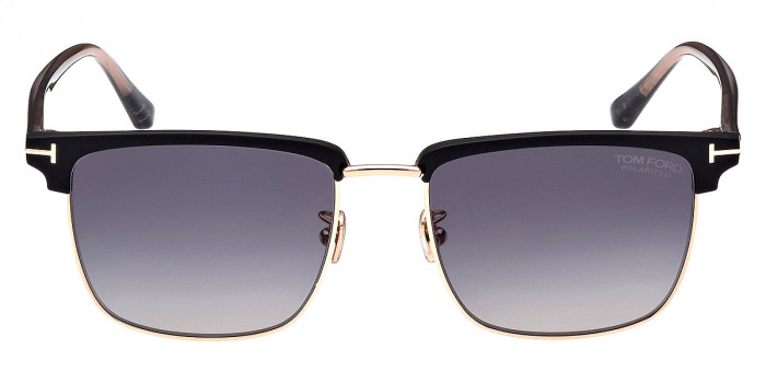 Tom Ford™ FT0997-H Hudson-02 02D 55 - Shiny Rose Gold/T Logo
