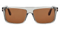 Shiny Transparent Gray/T Logo / Brown