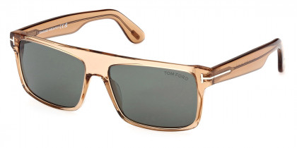 Color: Shiny Transparent Beige/T Logo (45N) - Tom Ford FT0999Philippe-0245N58
