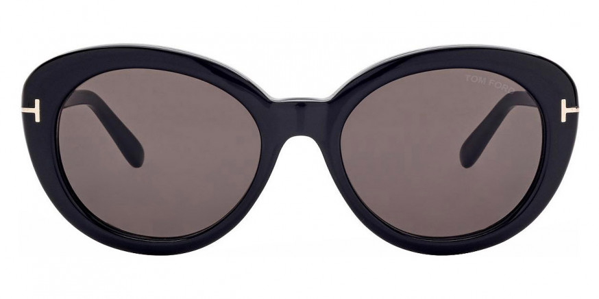 Tom Ford™ FT1009 Lily-02 01A 55 - Shiny Black/T Logo