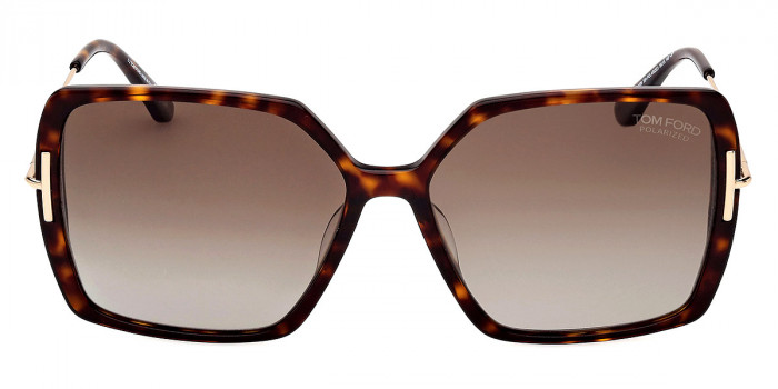 Tom Ford™ FT1039 Joanna 52H 59 - Shiny Dark Havana/Shiny Rose Gold/T Logo