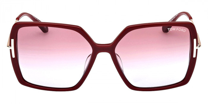 Tom Ford™ FT1039 Joanna 69Z 59 - Shiny Bordeaux/Shiny Rose Gold/T Logo