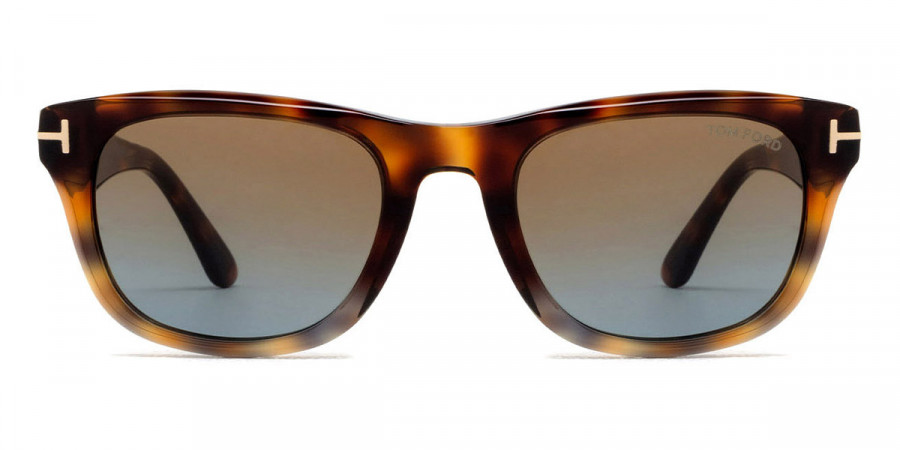 Tom Ford™ FT1076 Kendel 56B 54 - Shiny Vintage Havana To Light Havana/T Logo