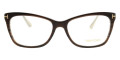 Shiny Transparent Brown/White-Brown Horns/Brushed Rose Gold