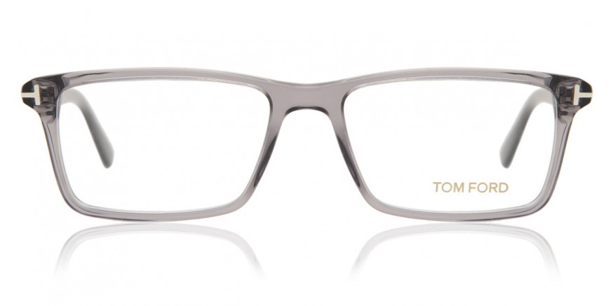 Tom Ford™ FT5408 020 56 - Transparent Gray/Gray Horn Effect/Shiny Palladium T Logo
