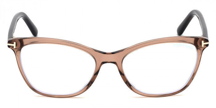Tom Ford™ FT5636-B 045 52 - Shiny Transparent Brown/Shiny Dark Havana/Rose Gold