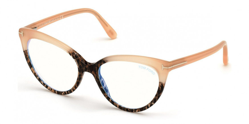 Tom Ford™ FT5674-B 055 54 - Shiny Coral to Pink Leopard