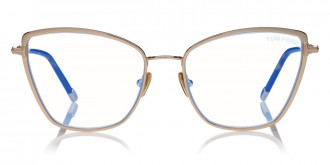Tom Ford™ FT5740-B 028 54 - Shiny Rose Gold/Classic Dark Havana/T Logo