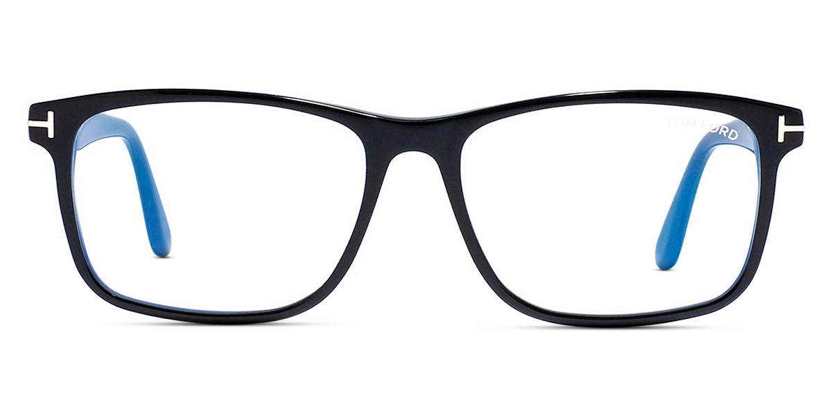 TOM FORD トムフォード FT5727DB 001 Eyeglass Frames Tom Ford TF 5752 b 001 Black 55mm Blue Block New Authentic