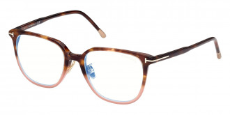 Tom Ford™ FT5778-D-B 055 53 - Shiny Medium Havana to Milky Pink/T Logo