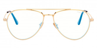 Color: Shiny Deep Gold/Shiny Vintage Havana/T Logo (030) - Tom Ford FT5800-B03056