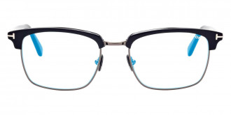 Color: Black/Shiny Dark Ruthenium/T Logo (001) - Tom Ford FT5801-B00154