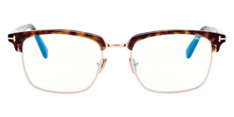 Color: Classic Dark Havana/Shiny Rose Gold/T Logo (052) - Tom Ford FT5801-B05254