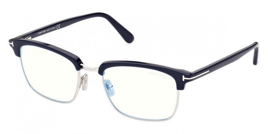 Tom Ford™ FT5801-B 090 54 - Solid Navy Blue/Shine Palladoum/T Logo