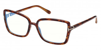Color: Shiny Vintage Havana/T Logo (055) - Tom Ford FT5813-B05556