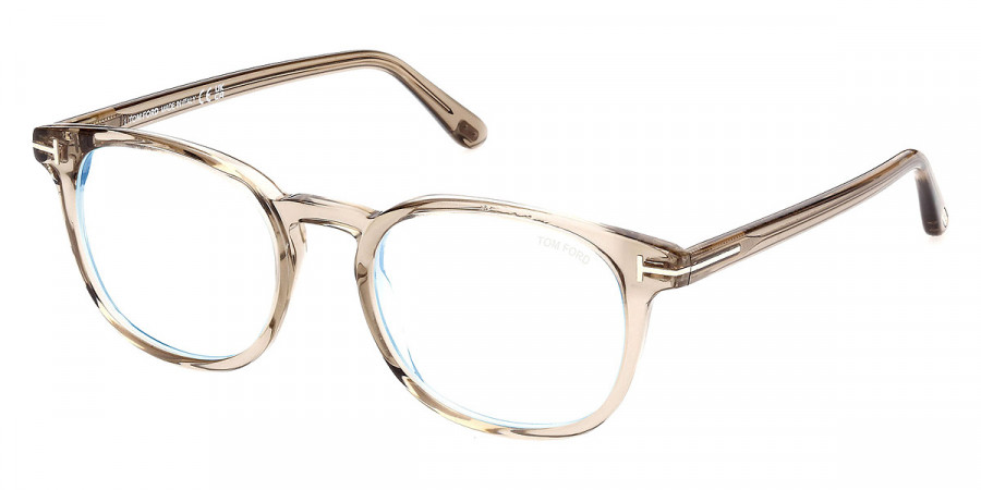 Color: Shiny Transparent Beige/T Logo (057) - Tom Ford FT5819-B05752